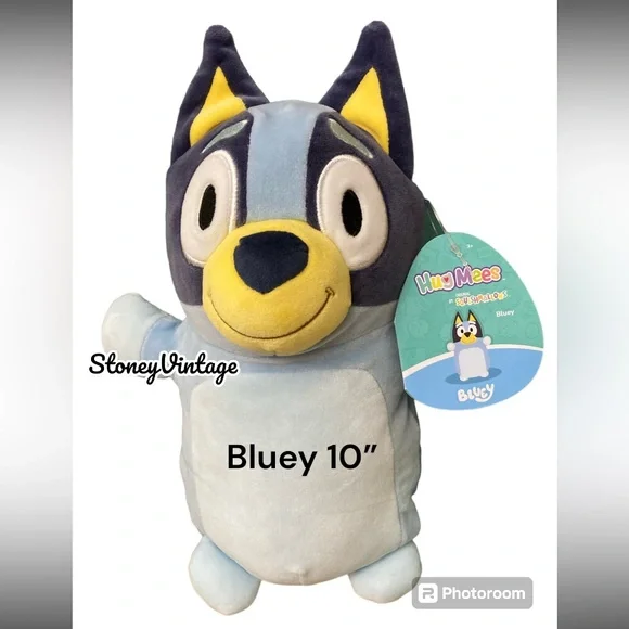 Bluey Squishmallow Bluey, Bingo, Muffin,Bandit, Chilli Hugmee 10in Plush Set